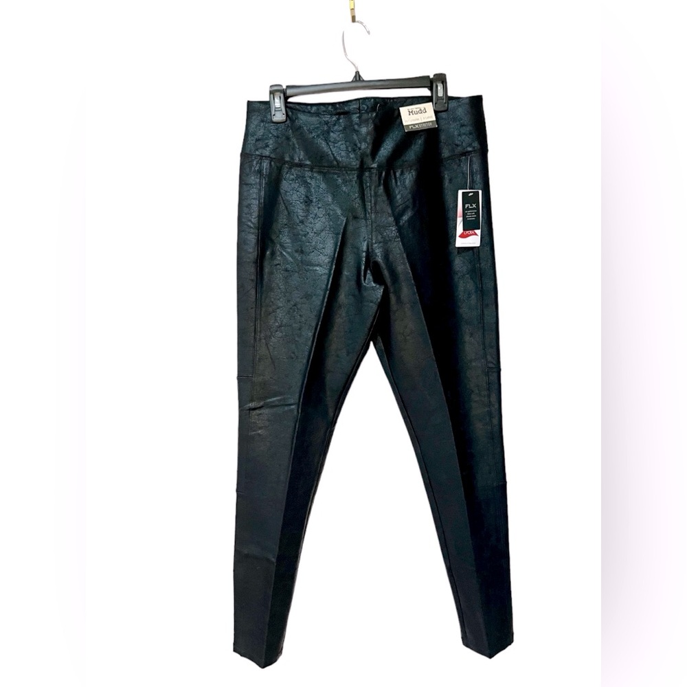 ⭐️ Mudd PONTE Jegging Stretch Leather Look Flex Stretch Pants Black size XL NWT⭐